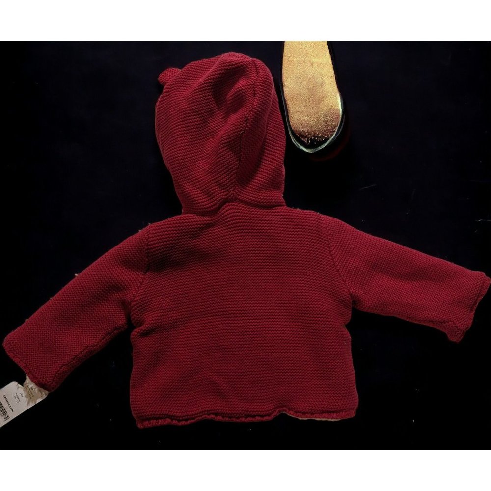 Carter's Sherpa Lined Red Sweater - Picture 2 of 4